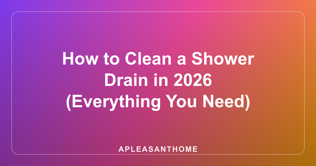 How to Clean a Shower Drain