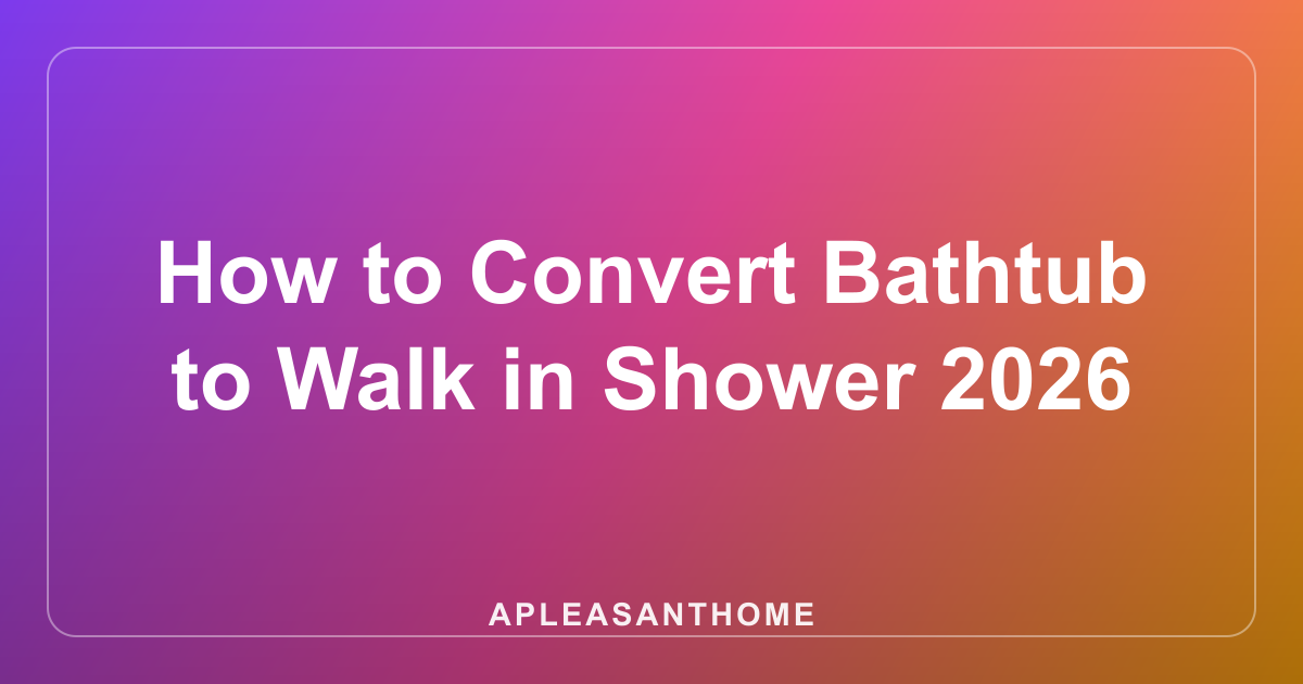 How to Convert Bathtub to Walk in Shower