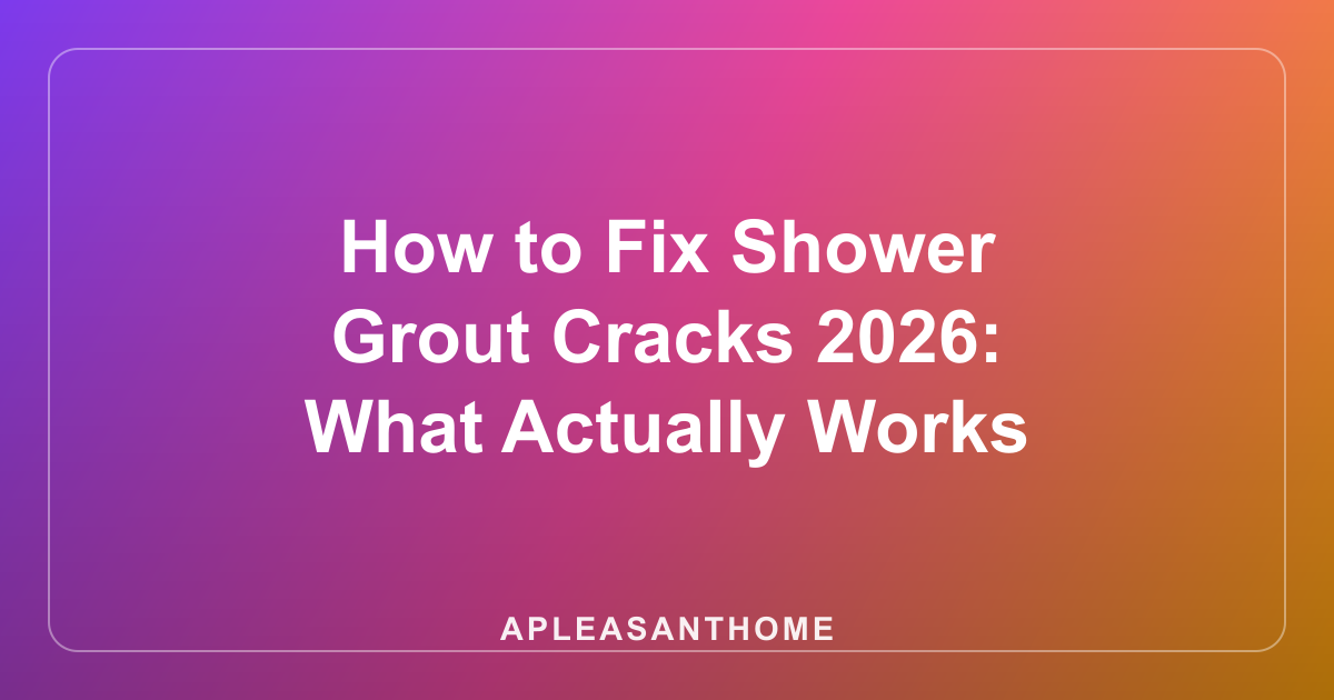 How to Fix Shower Grout Cracks
