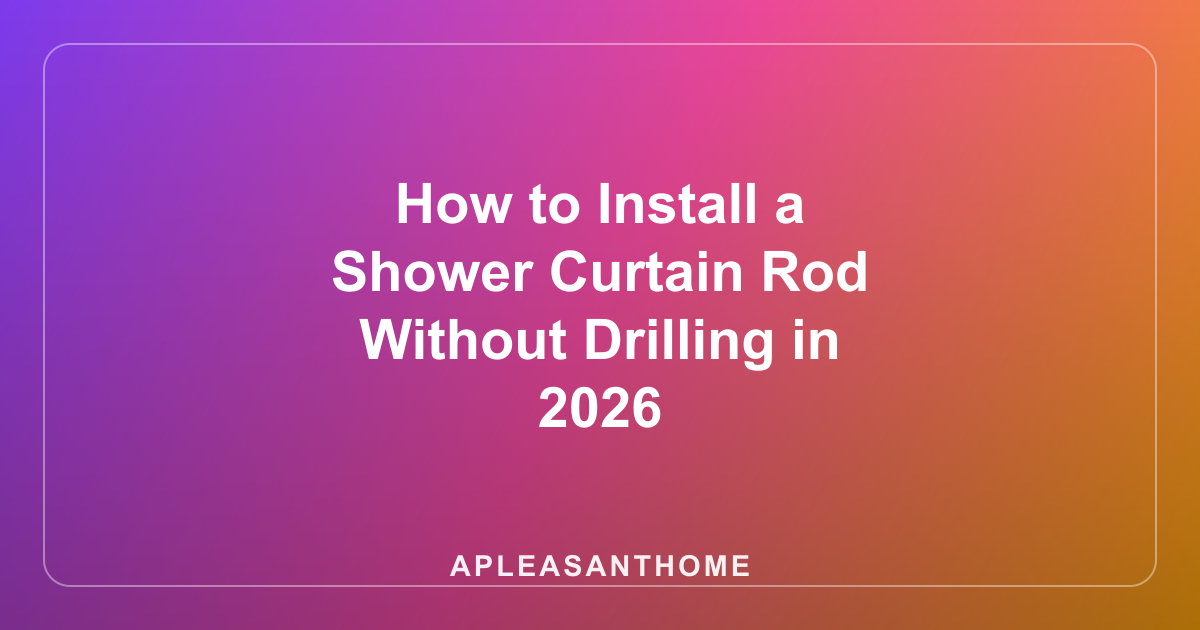 How to Install a Shower Curtain Rod Without Drilling