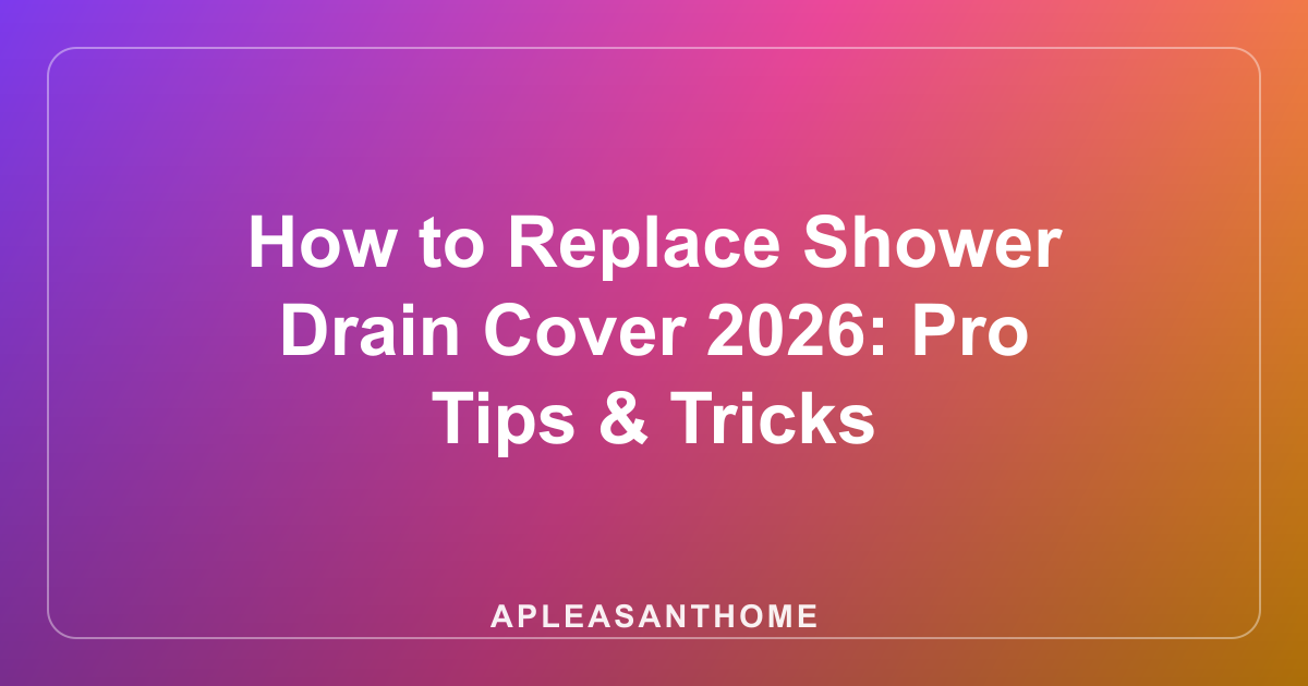 How to Replace Shower Drain Cover
