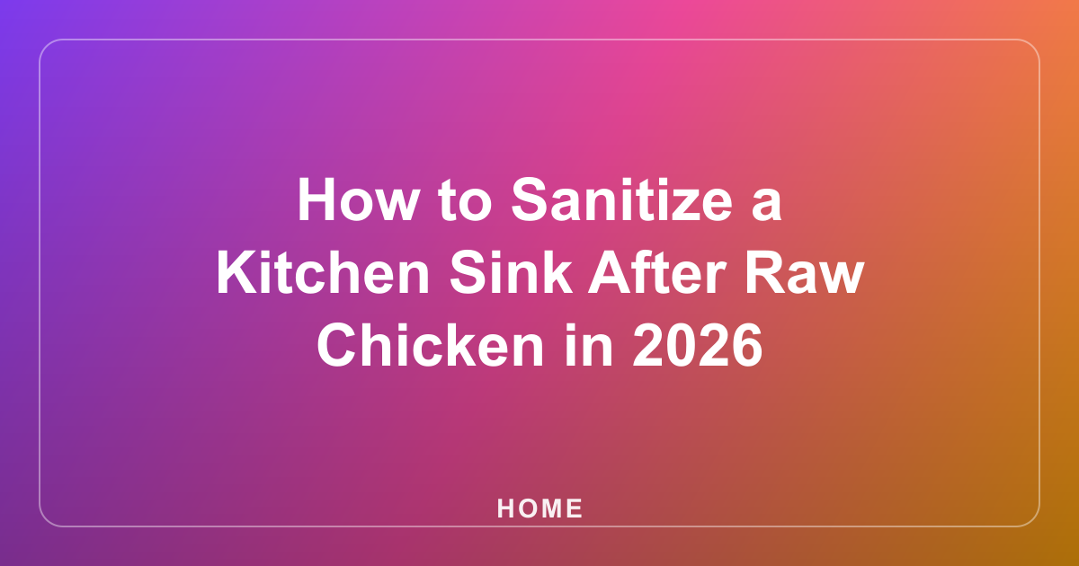 How to Sanitize a Kitchen Sink After Raw Chicken