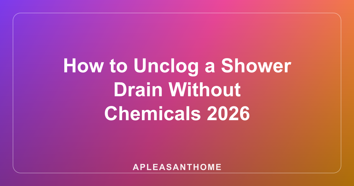 How to Unclog a Shower Drain Without Chemicals