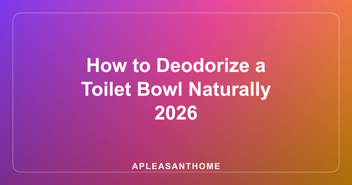 How to Deodorize a Toilet Bowl Naturally