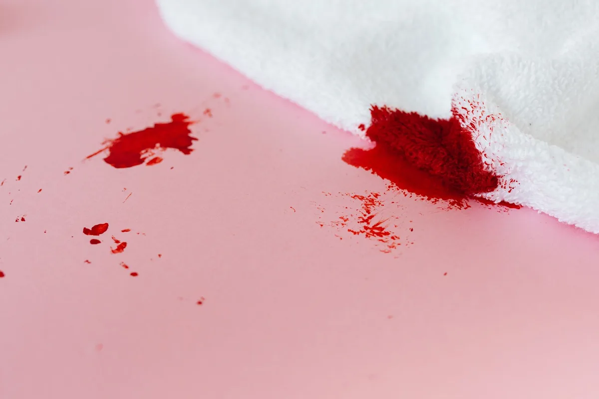jute carpet blotting spill