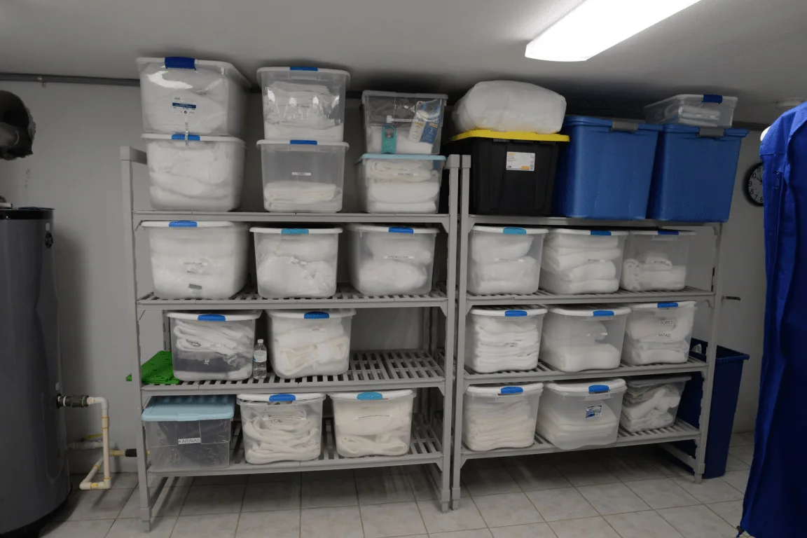 plastic storage bins stack